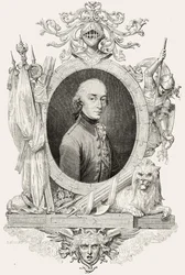 Ritratto di Carlo Edoardo Stuart (1720-88) il Giovane Pretendente, inciso da Stephane Pannemaker (1847-1930)